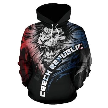Precious And Gorgeous Black Lion Pattern Animals Hoodie