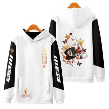 College Style Genshin Impact Hutao Anime White Hoodie