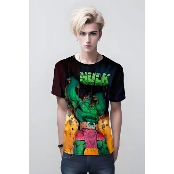 The Multicolor Hulk Graffiti Art Design T-Shirt: Hulk Graffiti