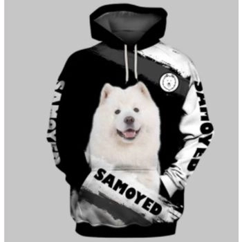 Gorgeous Black White Dog Pattern Animals Hoodie