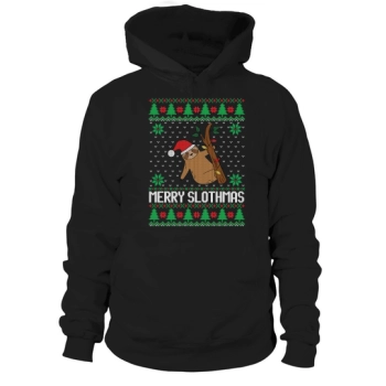 Merry Slothmas Ugly Christmas Hoodies