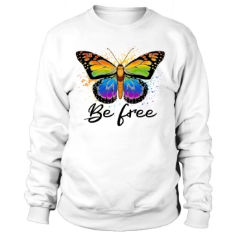 Bee Free Butterfly LGBT Sweatshirt