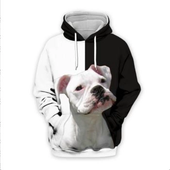 Vintage  Black White Dog Pattern Animals Hoodie