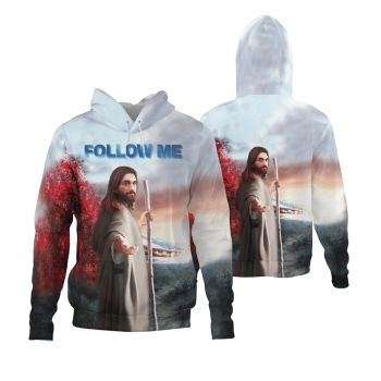  Loose White Rose Headshot Pattern Jesus Hoodie