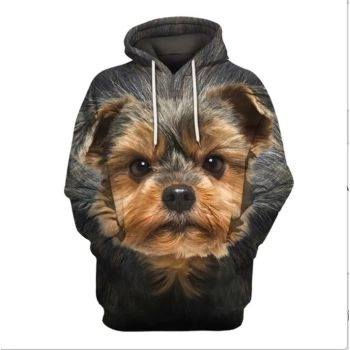 Popular And Vintage Brown Dog Pattern Animals Hoodie