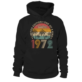 50th Birthday Vintage 1972 Limited Edition Hoodies