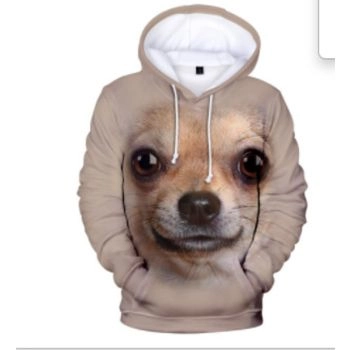 Loose Brown Dog Pattern Animals Hoodie