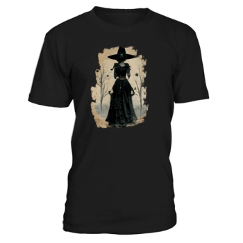 Halloween Vintage Chic Victorian Witch Silhouette