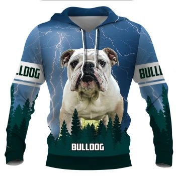 Fashion And Gorgeous Blue Dog Pattern Animals Hoodie