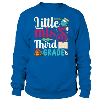 Kids Little Miss Third Grade Back To School Sweatshirt