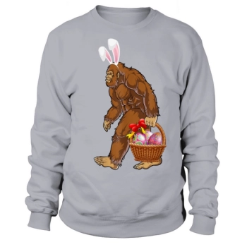 Bigfoot Easter Easter Day Eggs Basket Bunny Sweatshirt