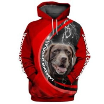 Gorgeous Red Dog Pattern Animals Hoodie