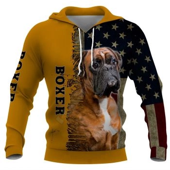 Gorgeous Yellow Black Dog Pattern Animals Hoodie