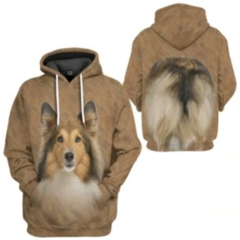 Gorgeous Brown Dog Pattern Animals Hoodie