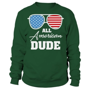 All American Dude Sunglasses USA Sweatshirt