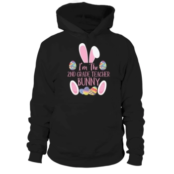 2nd grade teacher bunny rabbit easter day easter hoodies