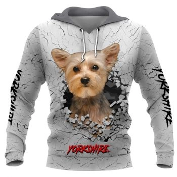 Loose And Gorgeous Grey Dog Pattern Animals Hoodie