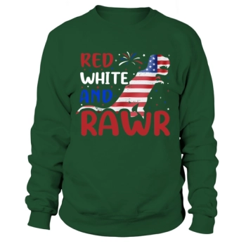 Red White And Rawr 4th Of July Sweatshirt