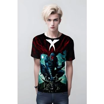 Black Character-X Superhero Shirt - Unleash Your Inner Mysterious Hero