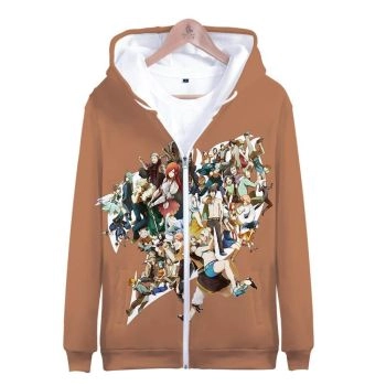 Fairy Tail Zipper Hoodies Sweatshirts &#8211; 3D Print Casual Hooded Jacket