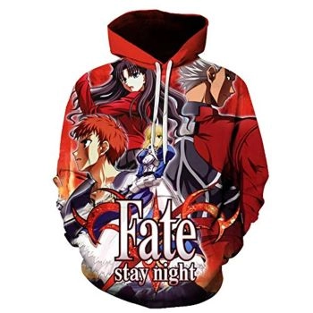 Fate Stay Night Hoodies &#8211; 3D Printed Fashion Hooded Long Sleeve Pullover