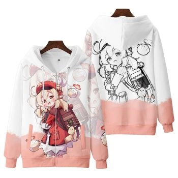 High-Quality Genshin Impact Klee Anime Zip-Up Hoodie