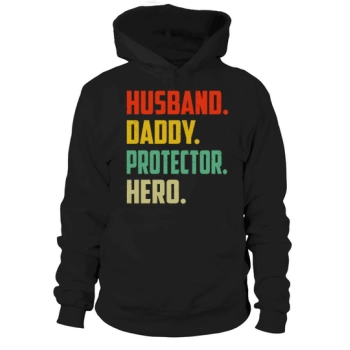 Mens Husband Daddy Protector Hero Hoodies