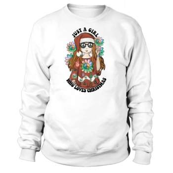 Hippie Christmas Just A Girl Who Loves Christmas Sweatshirt