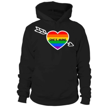 Shes Mine LGBT Couple Rainbow Hoodies