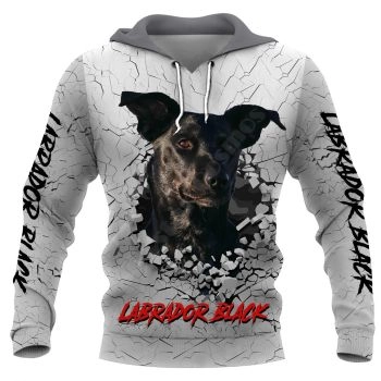 Classical  Grey Dog Pattern Animals Hoodie