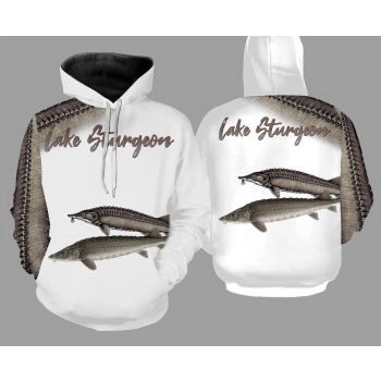 Precious And Gorgeous White Fish Pattern Animals Hoodie