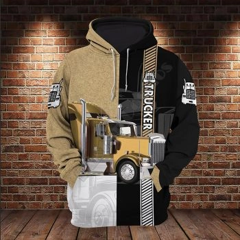  Loose Black Truck Pattern Car Hoodie