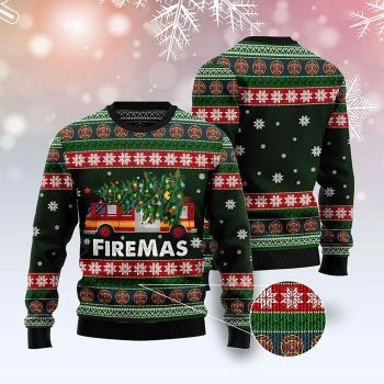 FIREFIGHTER FIREMAS UGLY CHRISTMAS SWEATER  Tshirt Hoodie Apparel,Christmas Ugly Sweater