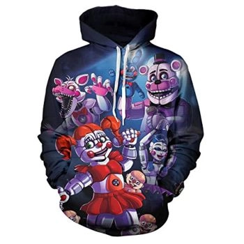 Five Nights at Freddy&#8217;s Hoodies for Teens &#8211; 3D Boys and Girls Pullover Hoodie
