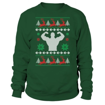 Merry Christmas Fitness Ugly Christmas Sweatshirt