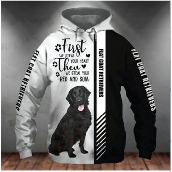  Pretty Black White Dog Pattern Animals Hoodie