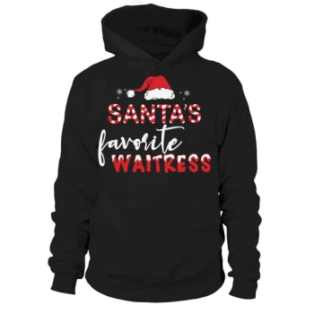 Santa's Favorite Waitress Christmas Hoodies