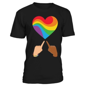 Pride LGBT Poiting Rainbow Heart