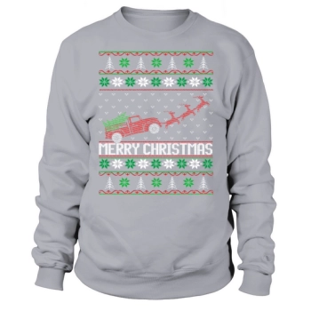 Merry Christmas Farm Tractor Sweatshirt