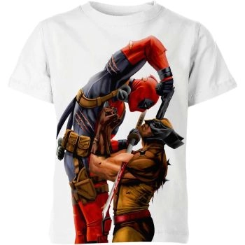 Deadpool vs Wolverine from X-Men Shirt - White