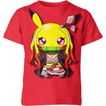 Nezuko Kamado x Pikachu from DQS Shirt