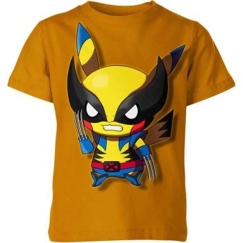 Mutant Pikachu Fusion Vibrant Yellow Wolverine X Men x Pikachu From DQS Shirt