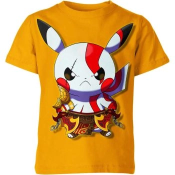 Kratos God Of War x Pikachu From Pokemon Shirt - Electric Yellow
