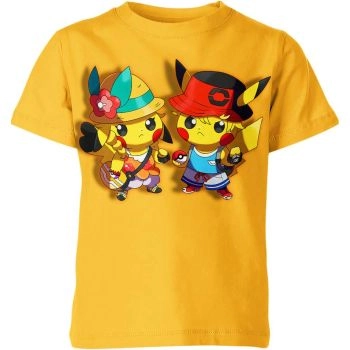 Sun And Moon x Pikachu From DQS Shirt Yellow