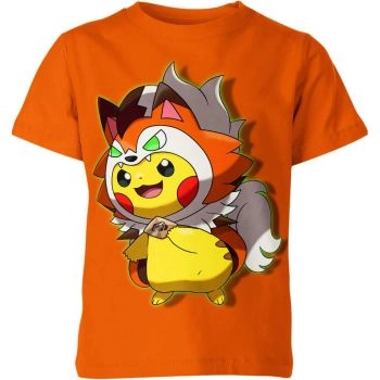 Dynamic Orange Lycanroc x Pikachu From DQS Shirt