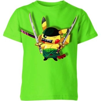 Pikachu's Swordsman: Roronoa Zoro x Pikachu From DQS Shirt