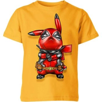 Deadpool x Pikachu From Pokemon Shirt - Orange