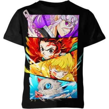 Midnight Black Zenitsu Demon Slayer Shirt - Cute and Dynamic