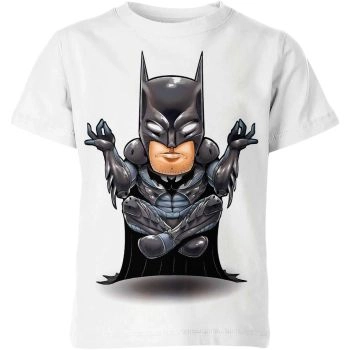 Batman: White T-Shirt - Glittery Comfort for a Soft and Trendy Look