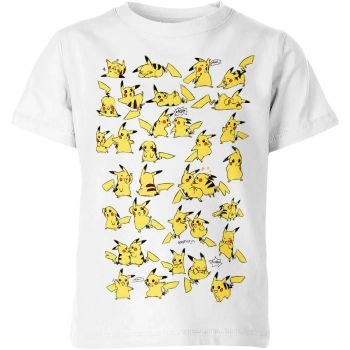 Whimsical Adventures White and Yellow Pikachu DQS Shirt